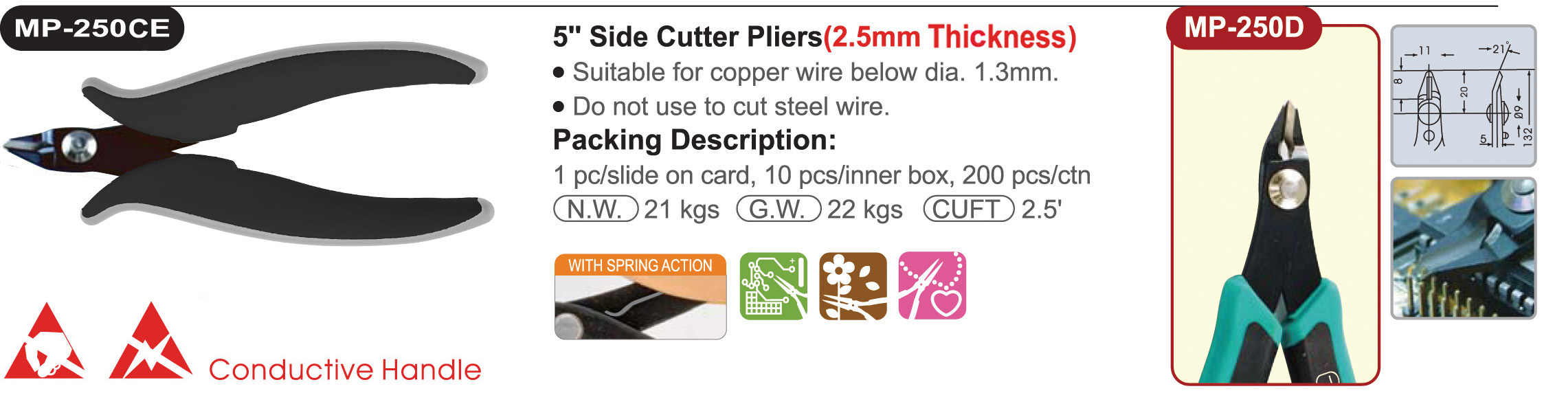 proimages/product/pliers/cutting_pliers/Electronics_Diagonal_Cutters_ESD/MP-250CE/MP-250CE.jpg