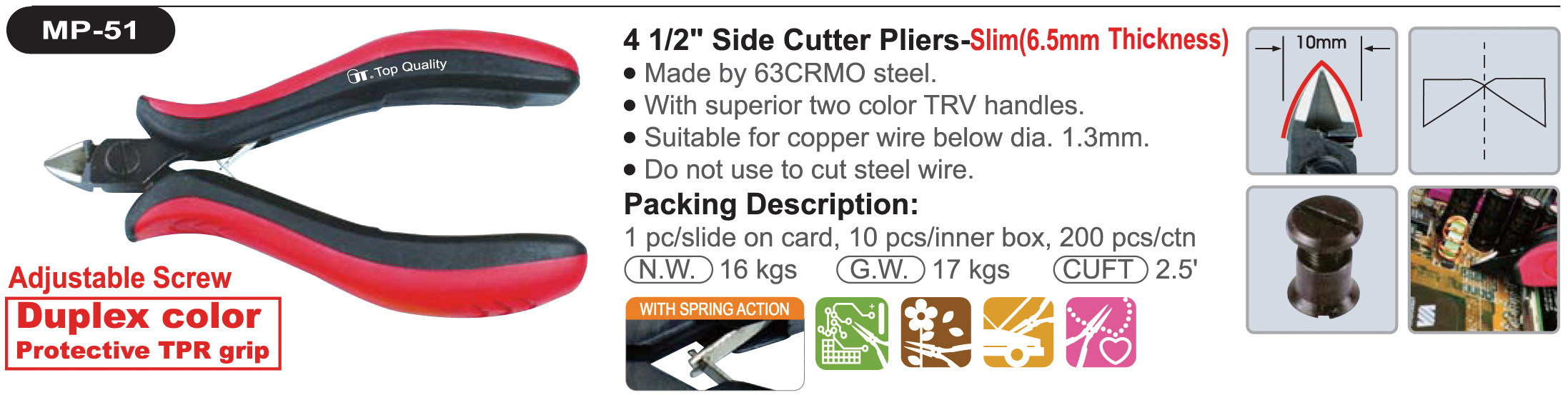 proimages/product/pliers/cutting_pliers/Precision_Electronics_Diagonal_Cutters/MP-51/MP-51.jpg