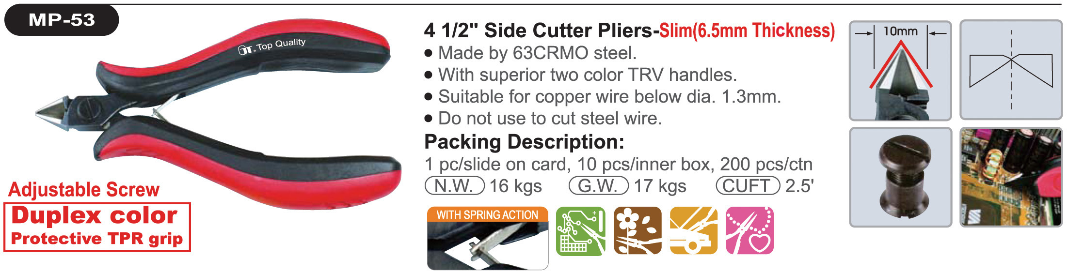 proimages/product/pliers/cutting_pliers/Precision_Electronics_Diagonal_Cutters/MP-53/MP-53.jpg
